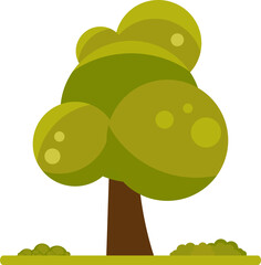 Spring Cute Tree Cartoon