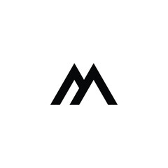 mountain geometric symbol simple logo vector