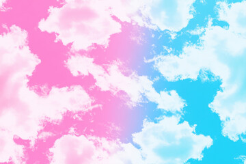 Obraz premium Soft clouds, pastel gradient sky