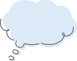 色付きの考え中の吹き出しイラスト素材