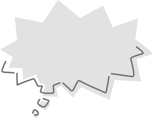 色付きのギザギザの吹き出しイラスト素材