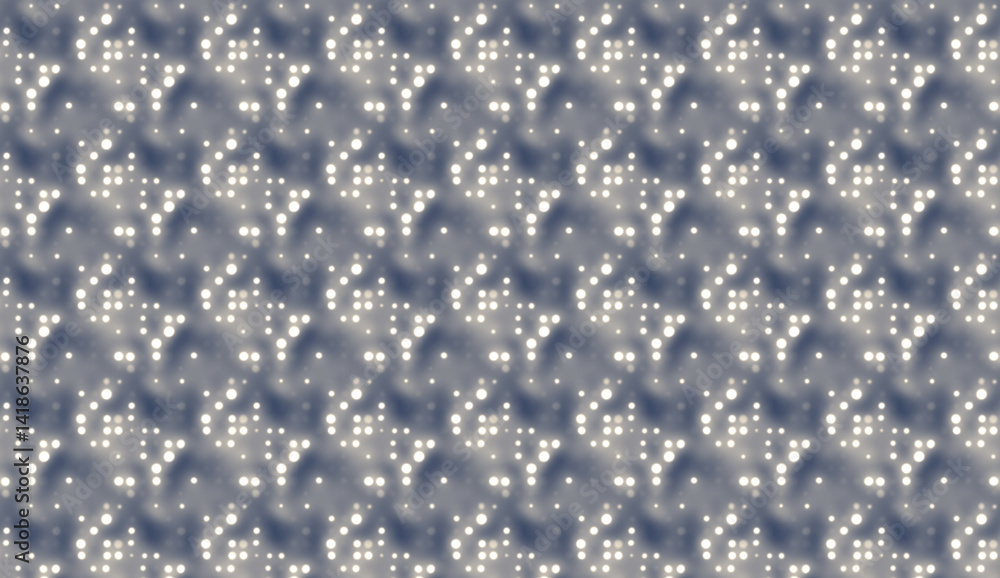 Poster seamless grey background featuring a repeating pattern of white dots, creating a subtle and elegant 