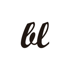 Letter bl connect geometric symbol simple logo vector