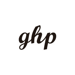 Letter ghp connect geometric symbol simple logo vector