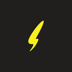 Lightning, simple, geometric symbol simple logo vector