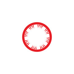 Figure, fire, circle geometric symbol simple logo vector