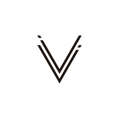 Letter j triangle lines geometric symbol simple logo vector