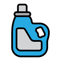 Laundry Detergent Bottle Vector Filled Icon Design
