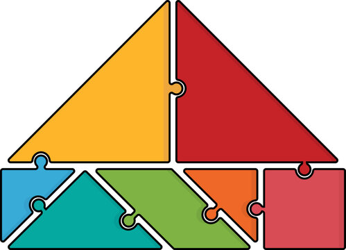 Puzzle House Jigsaw Illustration
