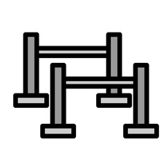 Parallel Bars Vector Filled Icon Design