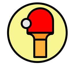 Table Tennis Vector Filled Icon Design