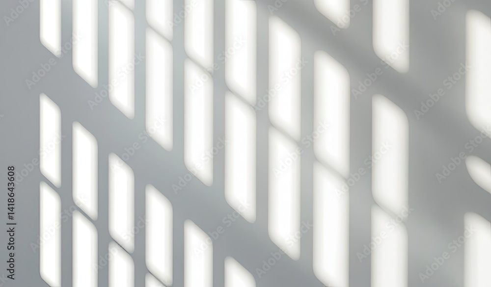 Poster soft light and shadow patterns on a wall.