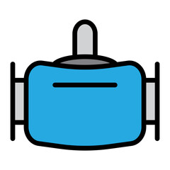 VR Headset Vector Filled Icon Design