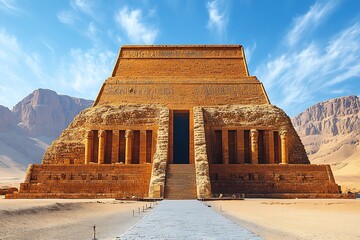 Nubian Pyramid In Desert Landscape Architectural Marvel Of Ancient Sudan Architecture