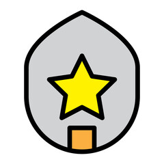 Blogger Badge Vector Filled Icon Design