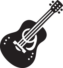 Beautiful Black Guitar Vector Silhouette Art This Is An Editable And Printable Vector Eps File
