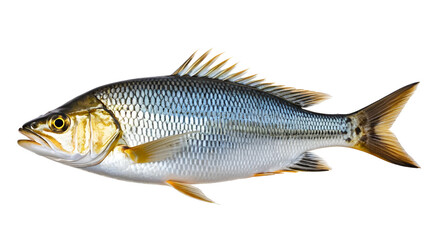 Mediterranean fish "Pauro" Pagro "Pagrus pagrus" fresh fish isolated on white background