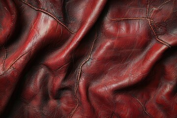 Fototapeta premium Red Leather Texture