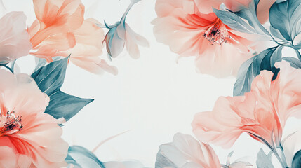 Elegant wedding invitation card background . Minimal hand painted watercolor botanical flowers texture template background. Design for wedding, vip cover, poster, rsvp moderncard.Valentine's Day

