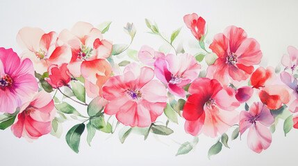 Elegant wedding invitation card background . Minimal hand painted watercolor botanical flowers texture template background. Design for wedding, vip cover, poster, rsvp moderncard.Valentine's Day

