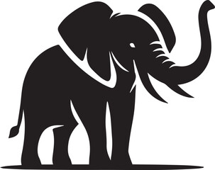 A Elephant Vector Art Illustration EPS File

