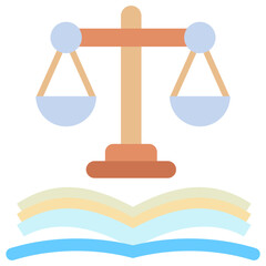 Legal Code mini illustration flat color icon, use for taxation, economy, business, finance, UI, UX kit, app and web development, digital or print.