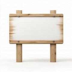 Obraz premium Blank Wooden Sign on Stand for Custom Messages or Information Display