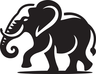 A Elephant Vector Art Illustration EPS File
