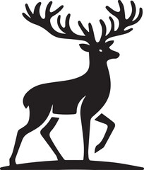 Beautiful Black Deer Vector Silhouette Art This Is An Editable And Printable Vector Eps File
