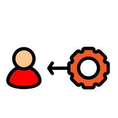 Workload Distribution Vector Filled Icon Design