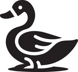A Duck Vector Art Illustration EPS File
