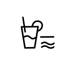 Bar in pool icon