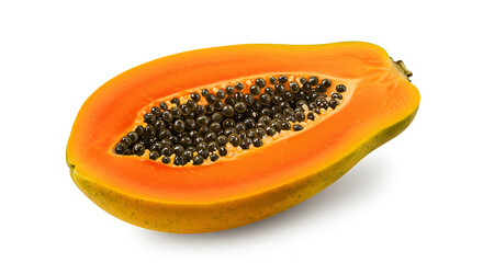 papaya isolated on white background