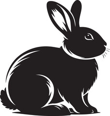 Beautiful Black Hare Vector Silhouette Art This Is An Editable And Printable Vector Eps File
