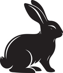 Beautiful Black Hare Vector Silhouette Art This Is An Editable And Printable Vector Eps File
