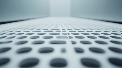 Abstract white industrial texture with simple geometric pattern, embodying minimalism and clean aesthetics.