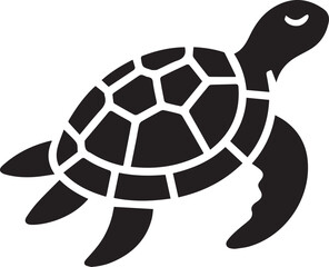 Beautiful Black Turtle Vector Silhouette Art This Is An Editable And Printable Vector Eps File
