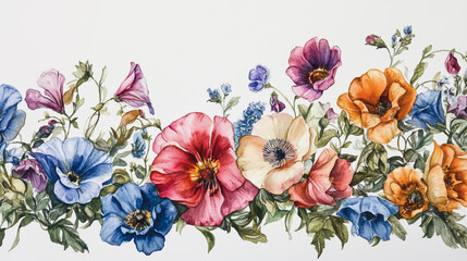 Elegant wedding invitation card background . Minimal hand painted watercolor botanical flowers texture template background. Design for wedding, vip cover, poster, rsvp moderncard.Valentine's Day