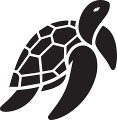 Obraz premium Turtles Journey Vector Graphic of Turtle Exploring the Mysteries of the Sea