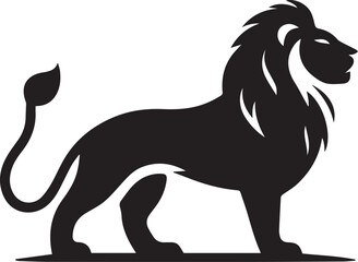 Lion vector art illustration Lion silhouette isolated object Black Lion head Symbol
