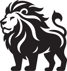 Obraz premium Beautiful Black Lion Vector Silhouette Art This Is An Editable And Printable Vector Eps File 