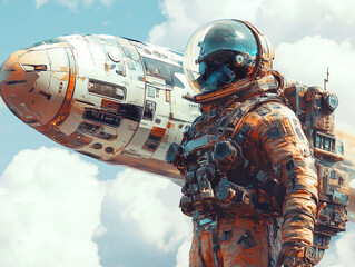 astronaut on the roof