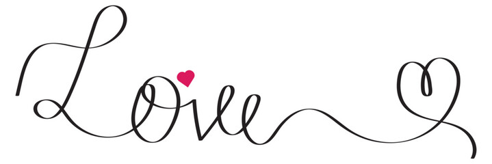 One continuous drawing of two hearts with red color love sign symbol design. Variety colorful love sign. Heart hand drawn icon vector illustration.