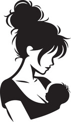 A Heartwarming Bond A Mother's Embrace Amidst an Enchanted Forest
