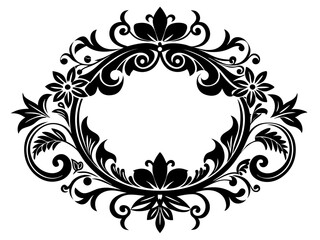 Decorative Border Silhouette Vector | Elegant Frame & Border SVG for Cards