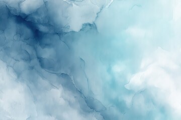Naklejka premium Artistic Blue Watercolor Backdrop with Soft Gradient Transitions and Abstract Texture Design Elements