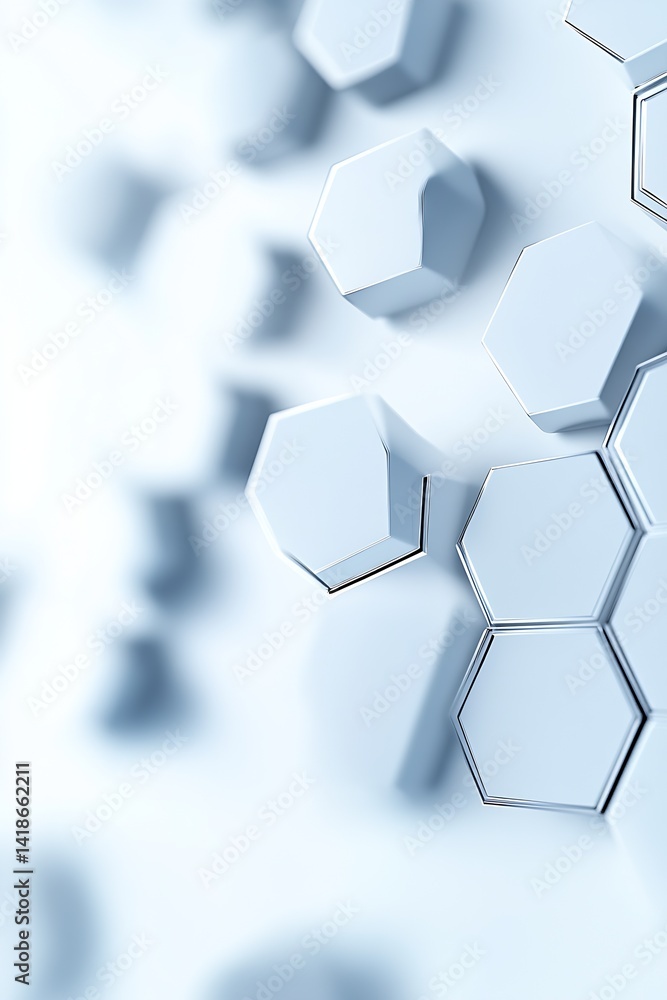 Fototapete abstract geometric shapes in white hues creating a modern sleek background design : generative ai