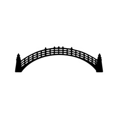 Steel Bridge Icon, Industrial Bridge Vector for Design Projects