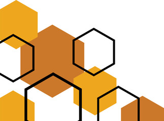 Obraz premium Geometric Hexagonal Corner