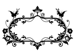 Decorative Border Silhouette Vector - Decorative Border SVG Vector Icon